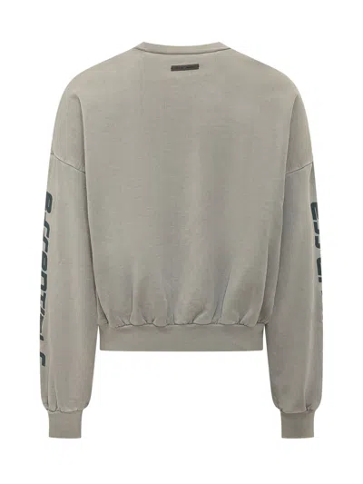 Essentials Fear Of God  Giro Neck Sweatshirt In Smoke Grey
