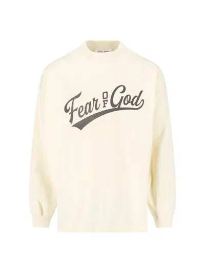Essentials Fear Of God  Graphic Long Sleeve T-shirt In Neutral