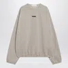 Essentials Logo Patch Crewneck Sweatshirt In Gray