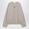 Essentials Logo Patch Crewneck Sweatshirt In Gray