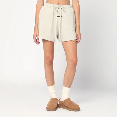 Essentials Greige Cotton-blend Shorts In Gray