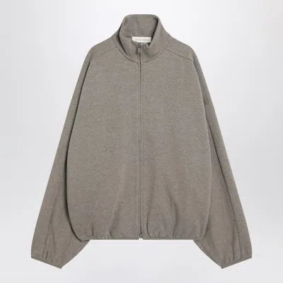 Essentials Fear Of God  Grey Brushed Cotton Sweatshirt In Brown