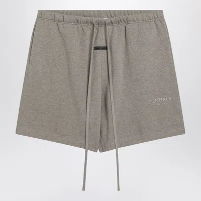 ESSENTIALS FEAR OF GOD ESSENTIALS GREY COTTON-BLEND SHORTS