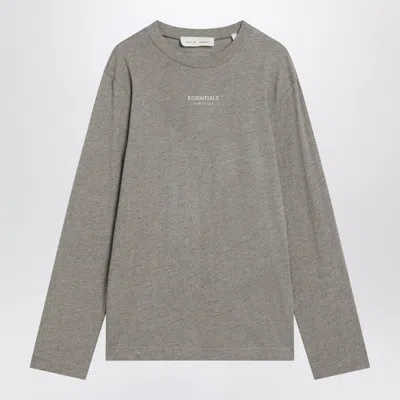 ESSENTIALS FEAR OF GOD ESSENTIALS GREY COTTON-BLEND TOP