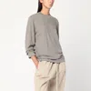 Essentials Grey Cotton-blend Top In Gray