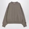 Essentials Fear Of God  Grey Fleece Cotton Sweatshirt With Logo In Gray
