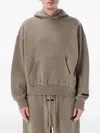 Essentials Fear Of God   Grey Fleece Cotton Sweatshirt With Logo In Green