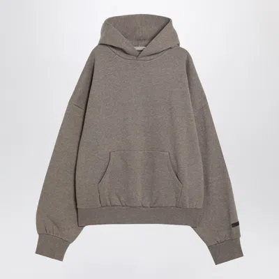 ESSENTIALS FEAR OF GOD ESSENTIALS GREY FLEECE COTTON SWEATSHIRT WITH LOGO