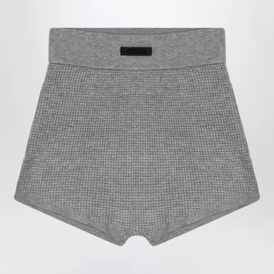 Essentials Embossed Logo Knit Shorts In Gray