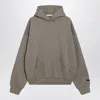 Essentials Fear Of God  Grey Mélange Hoodie With Logo Print In Gray