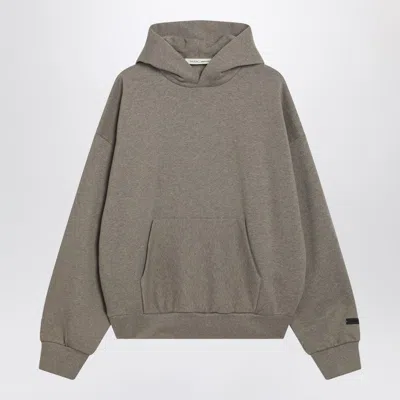 Essentials Fear Of God  Grey Mélange Hoodie With Logo Print In Gray