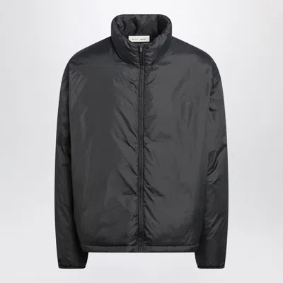 Essentials Fear Of God  Grey Padded Ripstop Nylon Jacket In Black