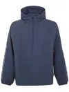 Essentials Hooded Half-zip Jacket In Black