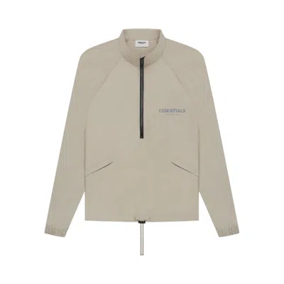 Pre-owned Essentials Fear Of God  Half-zip Jacket 'moss' In Green