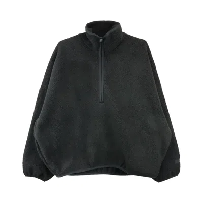 Pre-owned Essentials Fear Of God  Half Zip Mockneck 'jet Black' | Men's Size S