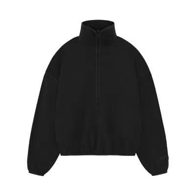 Pre-owned Essentials Fear Of God  Half Zip Mockneck 'jet Black' | Women's Size M