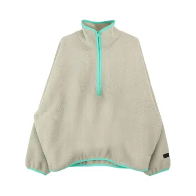 Pre-owned Essentials Fear Of God  Half Zip Mockneck 'seal' | Grey | Men's Size Xl