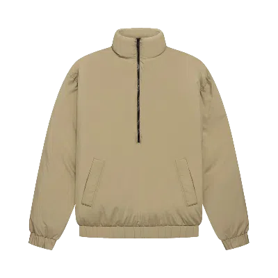 Pre-owned Essentials Fear Of God  Half-zip Puffer 'oak' In Green