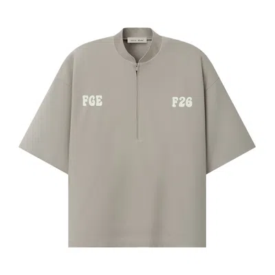 Pre-owned Essentials Fear Of God  Half Zip Shirt 'seal' | Grey | Men's Size Xl