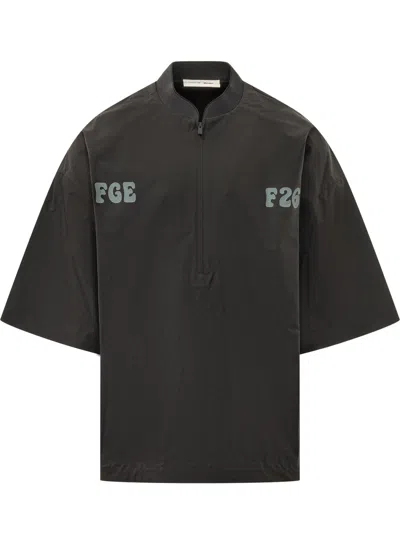 Essentials Fear Of God  Half Zip Shirt In Gray