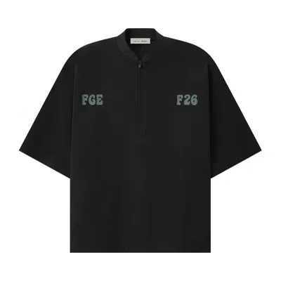 Pre-owned Essentials Fear Of God  Half Zip Shirt 'vintage Black' | Men's Size L