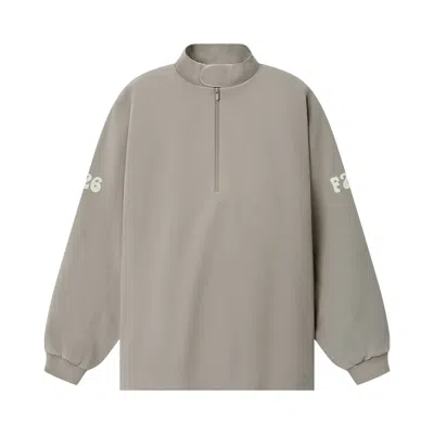Pre-owned Essentials Fear Of God  Half Zip Track Jacket 'seal' | Grey | Men's Size L