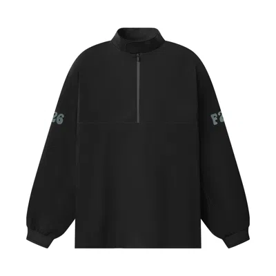 Pre-owned Essentials Fear Of God  Half Zip Track Jacket 'vintage Black' | Men's Size Xs