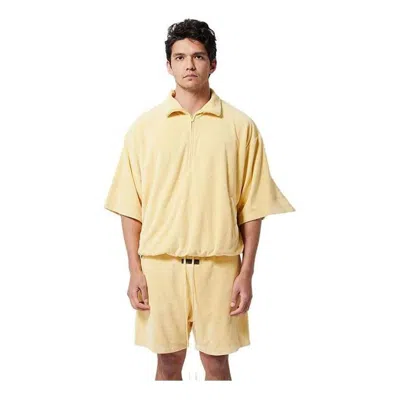 Essentials Fear Of God  Halfzip 3 Short Sleeve Boxy Polo T-shirt 'yellow'