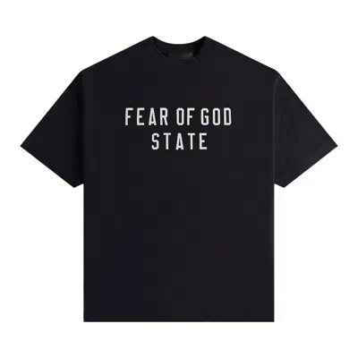 Pre-owned Essentials Fear Of God  Heavy Crewneck Tee 'black'