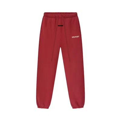 Pre-owned Essentials Fear Of God  Heavy Fleece Classic Sweatpant 'crimson' | Red | Men's Size Xs