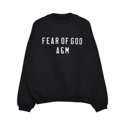 Pre-owned Essentials Fear Of God  Heavy Fleece Crewneck 'black' | Men's Size L