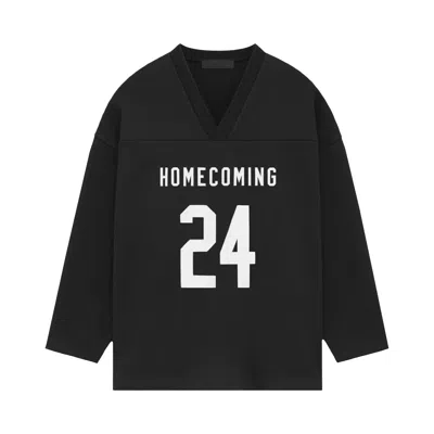 Pre-owned Essentials Fear Of God  Heavy Fleece Hockey Jersey 'black'