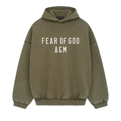 Pre-owned Essentials Fear Of God  Heavy Fleece Hoodie 'military' | Green | Men's Size Xxs