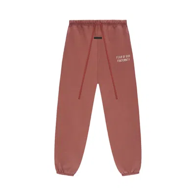 Pre-owned Essentials Fear Of God  Heavy Fleece Sweatpant 'crimson' | Red | Men's Size Xxs