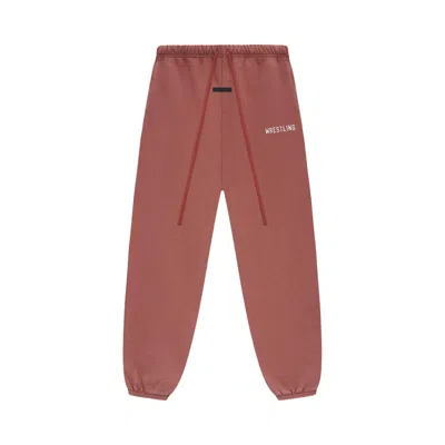 Pre-owned Essentials Fear Of God  Heavy Fleece Sweatpant 'crimson' | Red | Women's Size S