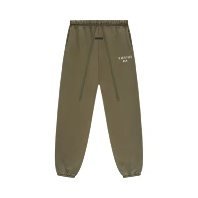 Pre-owned Essentials Fear Of God  Heavy Fleece Sweatpant 'military' In Green