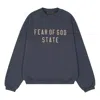 Essentials Fear Of God  Heavy Fleece Sweatshirt 'marine' In Blue