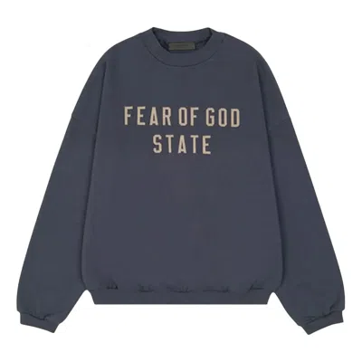 Essentials Fear Of God  Heavy Fleece Sweatshirt 'marine' In Blue