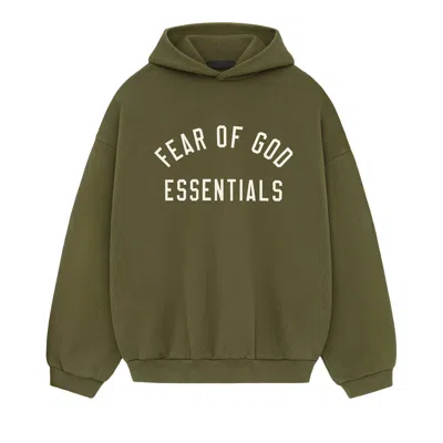 Pre-owned Essentials Fear Of God  Heavy Fleece Turtleneck 'military' | Green | Men's Size Xl