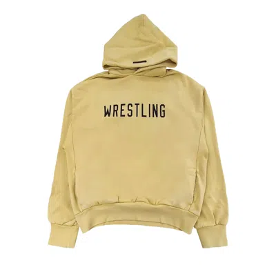 Pre-owned Essentials Fear Of God  Heavy Fleece Vintage Shrunken Hoodie 'amber'