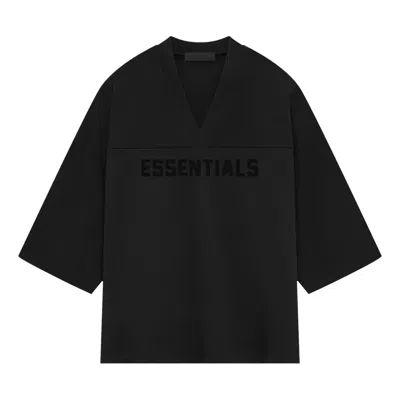 Essentials Fear Of God  Heavy Jersey Football T-shirt 'jet Black'