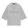 Essentials Fear Of God  Heavy Jersey Football T-shirt 'light Heather Grey' In Gray