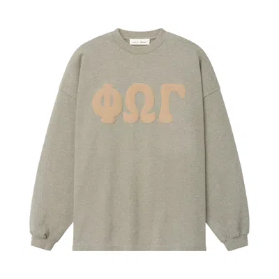 Pre-owned Essentials Fear Of God  Heavy Jersey Merch Long Sleeve Tee 'washed Seal Heather' | Grey | Men's Size