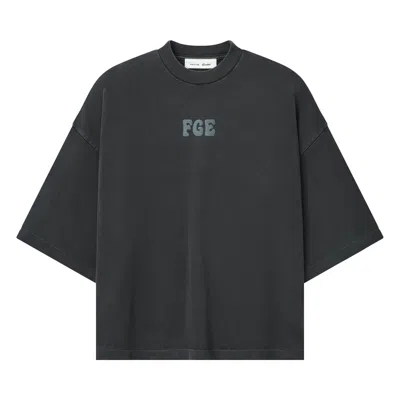 Pre-owned Essentials Fear Of God  Heavy Jersey Merch Tee Boxy Fit 'washed Iron Grey' | Black | Men's Size Xl