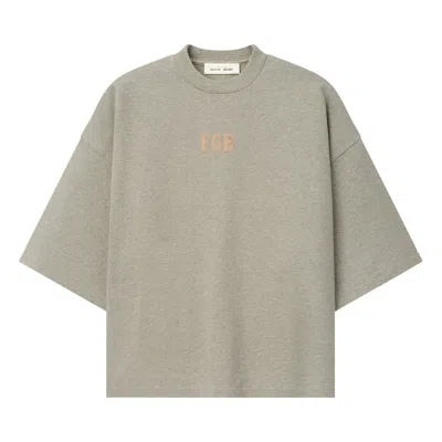 Pre-owned Essentials Fear Of God  Heavy Jersey Merch Tee Boxy Fit 'washed Seal Heather' | Grey | Men's Size L