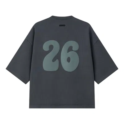 Essentials Fear Of God  Heavy Jersey Merch T-shirt Boxy Fit 'washed Iron Grey' In Gray