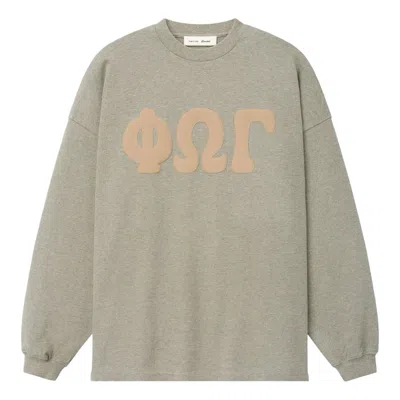 Essentials Fear Of God  Heavy Jersey Merch T-shirt 'washed Seal Heather' In Gray