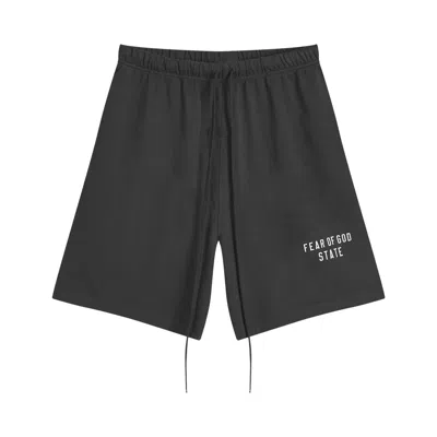 Pre-owned Essentials Fear Of God  Heavy Jersey Soccer Short 'black'