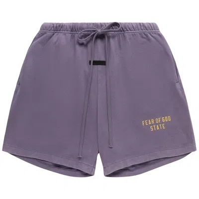 Pre-owned Essentials Fear Of God  Heavy Jersey Soccer Short 'lavender' | Purple | Men's Size Xxs