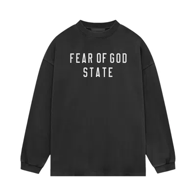 Pre-owned Essentials Fear Of God  Heavy Long-sleeve Tee 'black' | Men's Size Xxl
